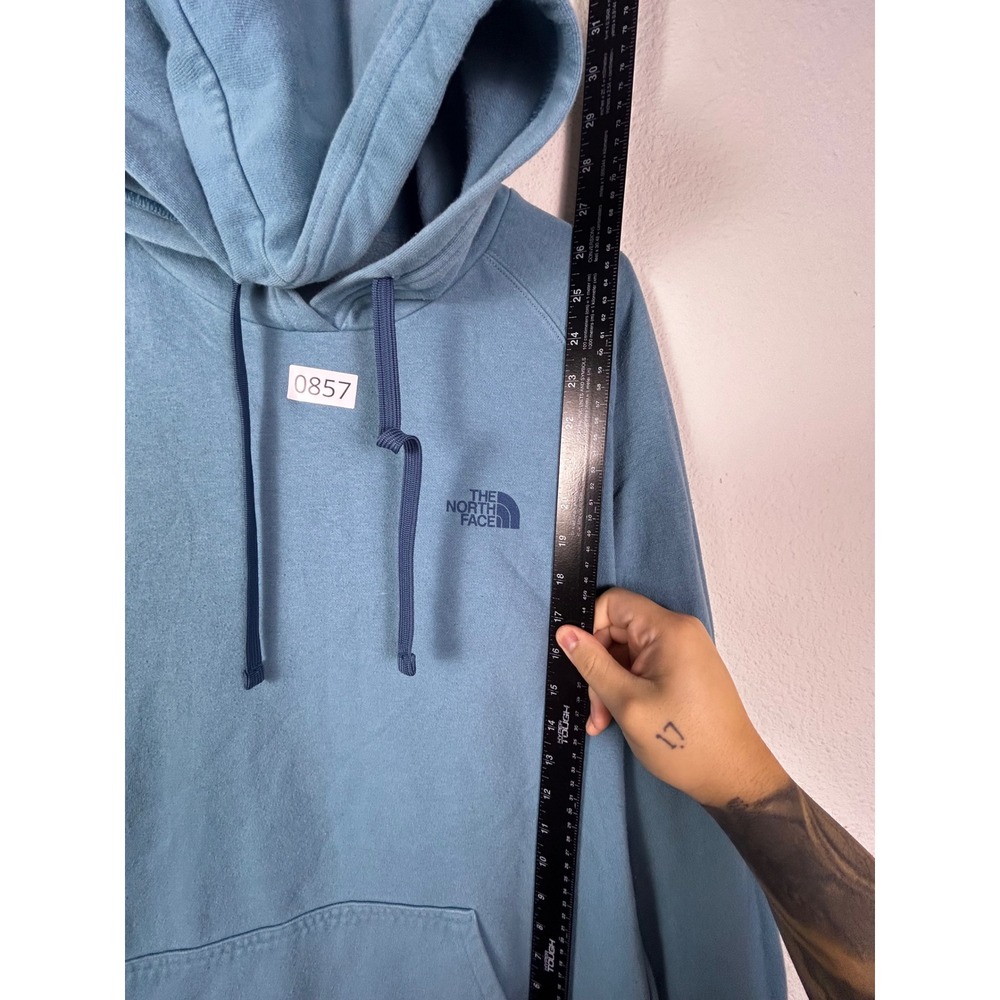 The North Face Womens Blue Mountain Graphic Pullover Hoodie XL Raglan Sleeve - Picture 2 of 5